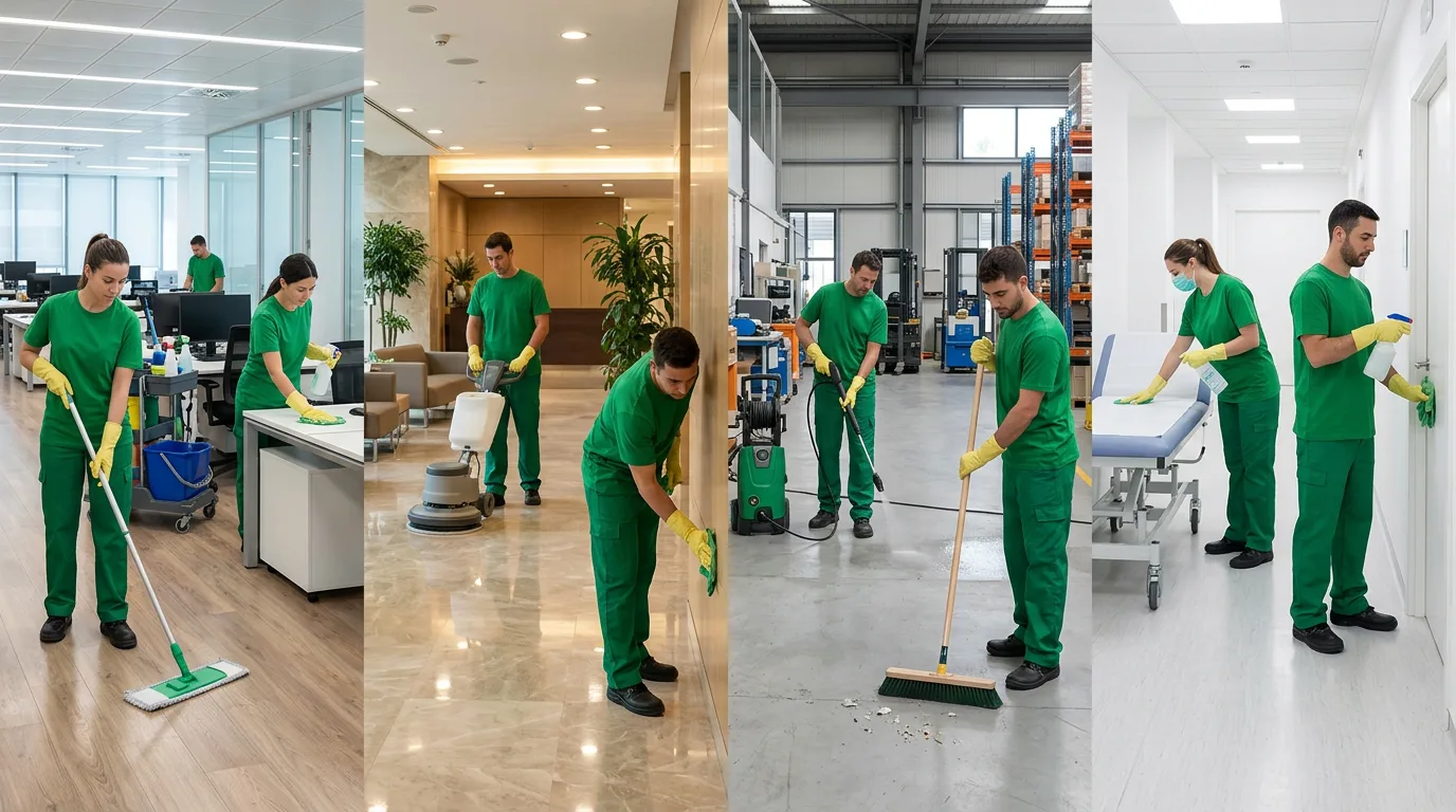 Limpeza de ambientes corporativos e da saúde