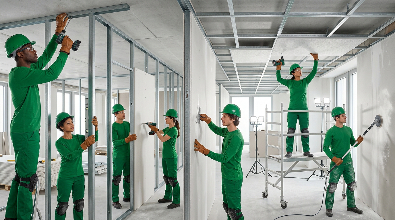 Instalação de drywall